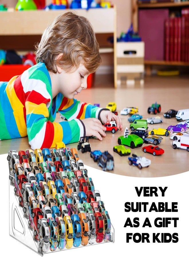 Hlimior 3 Pack 7-Tier Toy Cars Display Shelf for Hot Wheels Display Case Storage Organizer for 1/64 Scale Toy Cars-Hold 63 Toy Cars Clear Model Car Case Holder Container Shelf (Only case) - Image 3